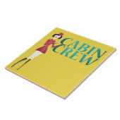 Vluchtbegeleider met typografie van cabinepersonee tegeltje (Zijkant)