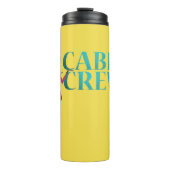 Vluchtbegeleider met typografie van cabinepersonee thermosbeker (Voorkant)