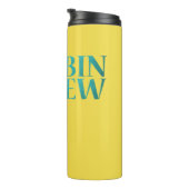 Vluchtbegeleider met typografie van cabinepersonee thermosbeker (Geroteerd rechts)