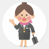 Vluchtbegeleider Ronde Sticker (Voorkant)