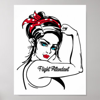 Vluchtbegeleider Rosie de Riveter omhoog Poster