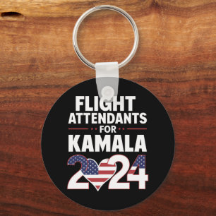 Vluchtbegeleiders Voor Kamala Harris 2024 Verkiezi Sleutelhanger