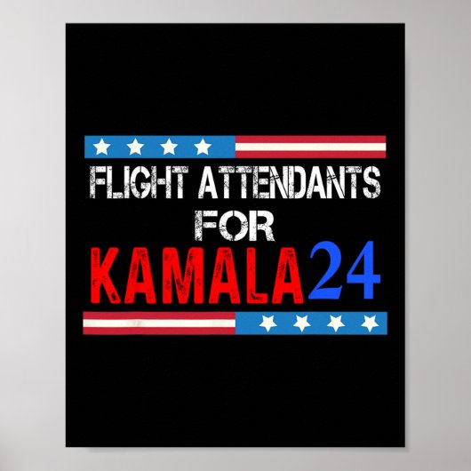 Vluchtcijfers voor Kamala Harris 2024 Poster (Voorkant)