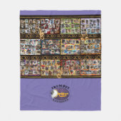 Vluchtdeken met alle collages en logo fleece deken (Voorkant)