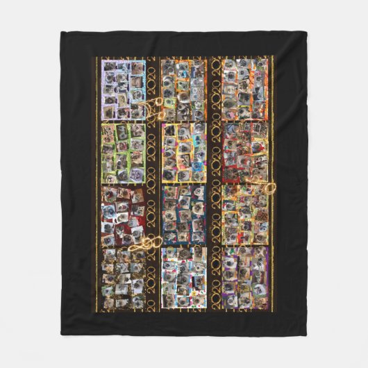 Vluchtdeken met alle collages fleece deken (Voorkant)