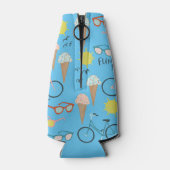 VLUCHTELING IN DE ZON-zomervakantie kleurrijk Flesjeskoeler (Achterkant)