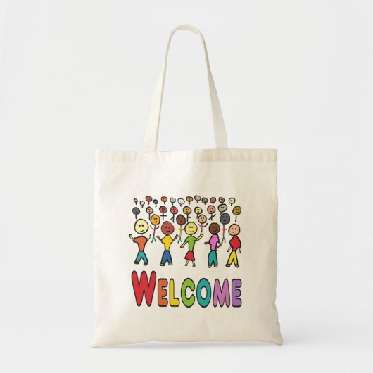 Vluchtelingen en migranten Welkom Tote Bag (Voorkant)