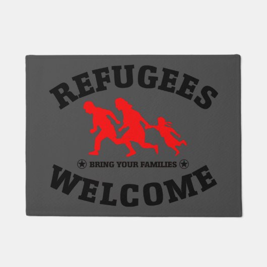 Vluchtelingen Welkom bij je familie Deurmat (Voorkant)