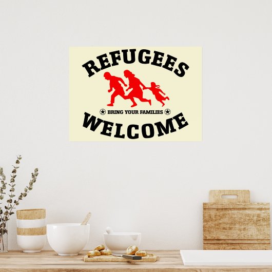 Vluchtelingen Welkom bij je familie Poster (Keuken)