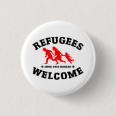 Vluchtelingen Welkom bij je familie Ronde Button 3,2 Cm (Voorkant)