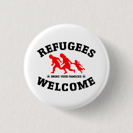 Vluchtelingen Welkom bij je familie Ronde Button 3,2 Cm