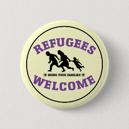 Vluchtelingen Welkom bij je familie Ronde Button 5,7 Cm