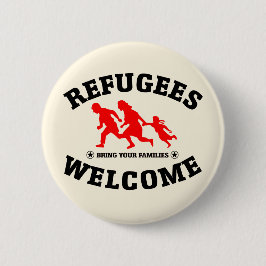 Vluchtelingen Welkom bij je familie Ronde Button 5,7 Cm