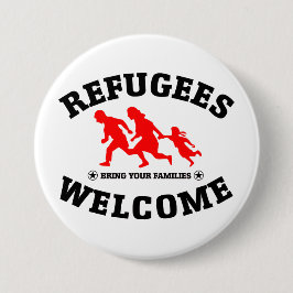 Vluchtelingen Welkom bij je familie Ronde Button 7,6 Cm