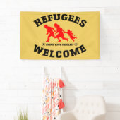 Vluchtelingen Welkom bij je familie Spandoek (Insitu)