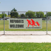 Vluchtelingen Welkom bij je familie Spandoek (Insitu)