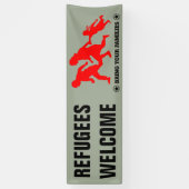 Vluchtelingen Welkom bij je familie Spandoek (Verticaal)