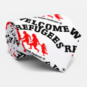 Vluchtelingen Welkom bij je familie Stropdas (Opgerold)