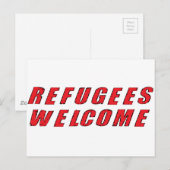 Vluchtelingen Welkom Briefkaart (Voorkant / Achterkant)