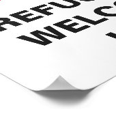 Vluchtelingen Welkom hier: Aangepast protest Poster (Hoek)