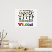 Vluchtelingen Welkom Poster (Keuken)