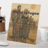 Vluchtelingendag Pedestal Sign Reclamebord Met Voetstuk (Insitu)