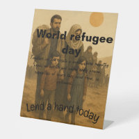 Vluchtelingendag Pedestal Sign