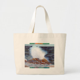 Vluchtelingenlangs de kust in New England Grote Tote Bag