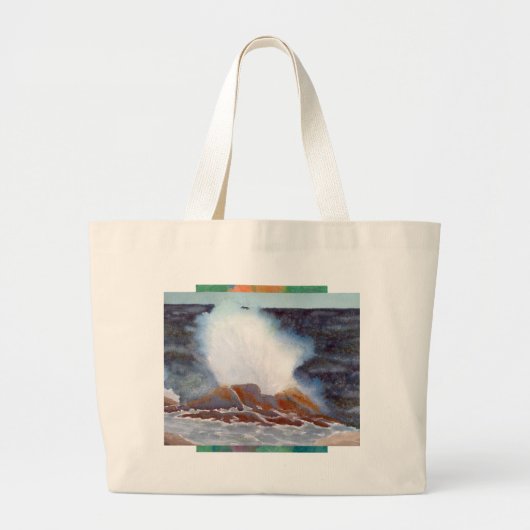 Vluchtelingenlangs de kust in New England Grote Tote Bag (Voorkant)