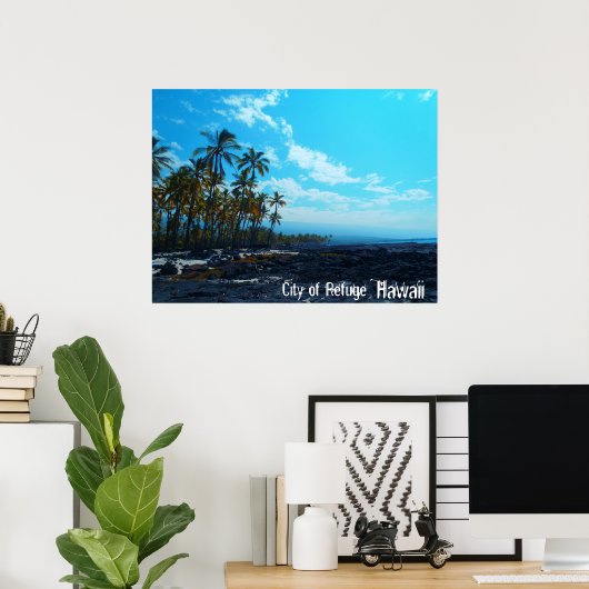 Vluchtelingenstad Big Island schilderachtig poster (Thuiskantoor)