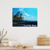 Vluchtelingenstad Big Island schilderachtig poster (Keuken)