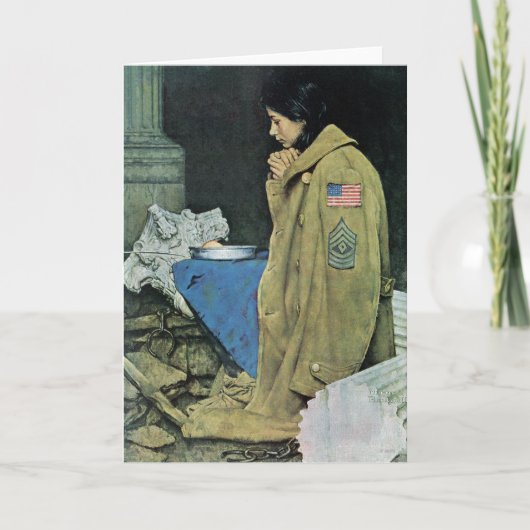 VluchtelingenThanksgiving Feestdagen Kaart (Voorkant)