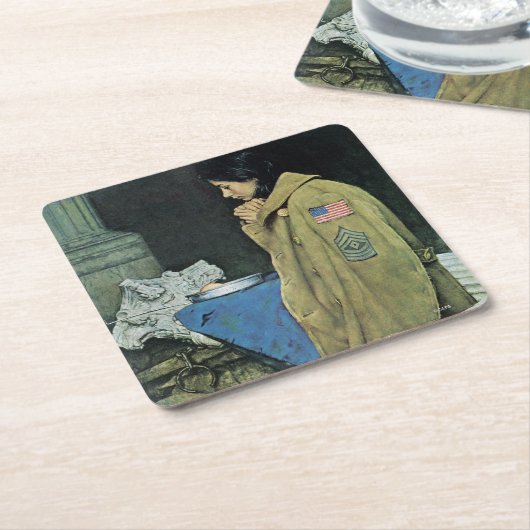 VluchtelingenThanksgiving Kartonnen Onderzetters (Schuin)