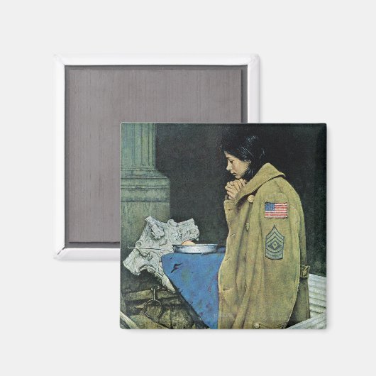 VluchtelingenThanksgiving Magneet (Voorkant / Achterkant)