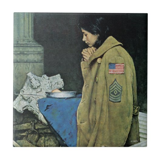 VluchtelingenThanksgiving Tegeltje (Voorkant)