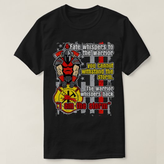 Vluchtelingenwacht Trojan Warrior ik ben het Storm T-shirt (Design voorkant)