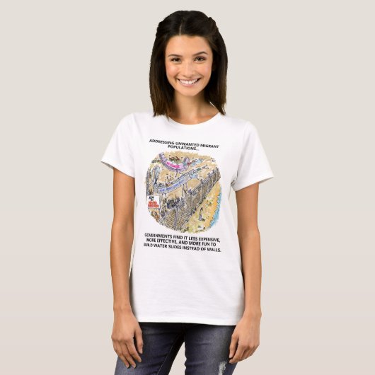 Vluchtelingenwater Glijt vrouwen T-shirt (Voorkant volledig)