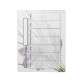 Vluchtelingenweekplanner vellen notitieblok (Linkerzijde)