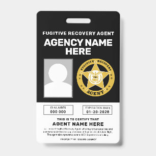 VLUCHTELINGRECOVERINGSAGENT BADGE