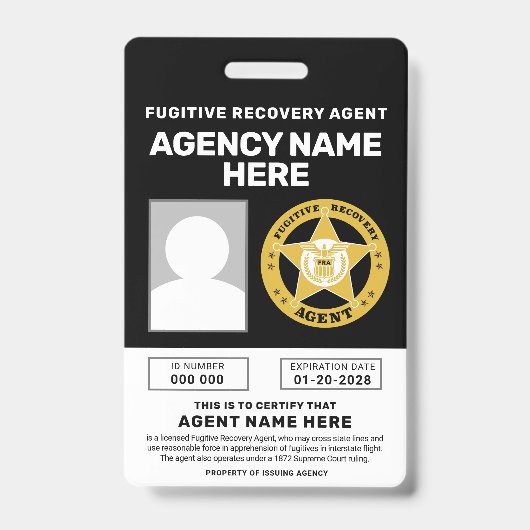 VLUCHTELINGRECOVERINGSAGENT BADGE (Voorzijde)