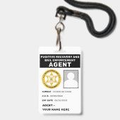VLUCHTELINGRECOVERY- & BORGTOEZICHTAGENT Badge (Voorzijde met lanyard)