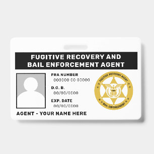 VLUCHTELINGRECOVERY- EN BORGTOEZICHTAGENT BADGE