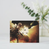 Vluchtelingsoldaat Briefkaart (Staand voorkant)