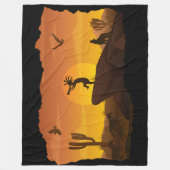 Vluchten B Fleece Deken (Voorkant)