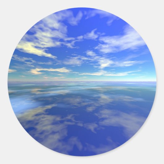 Vluchten boven water ronde sticker (Voorkant)