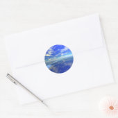 Vluchten boven water ronde sticker (Envelop)