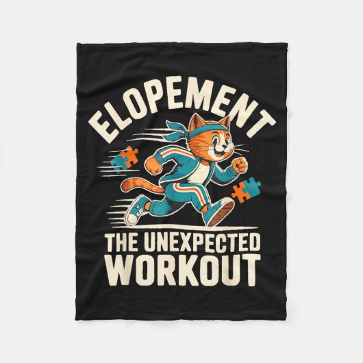 Vluchten De Onverwachte Workout Grappig Autisme Fleece Deken (Voorkant)