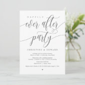 Vluchten, Happily Ever After-feest, Grijze uitnodi Kaart (Staand voorkant)