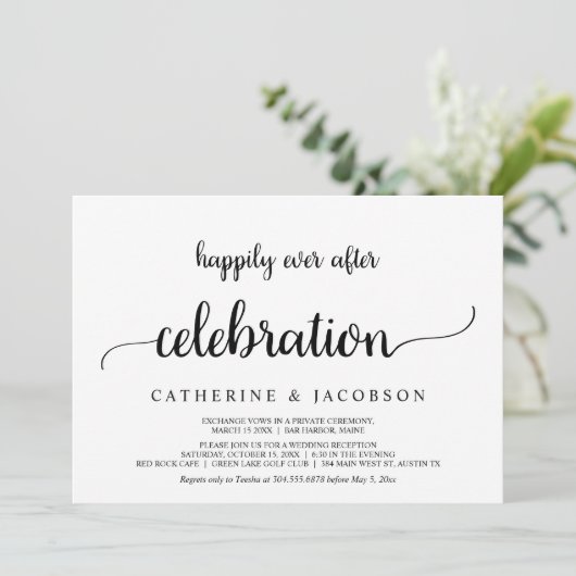 Vluchten, Happily Ever After-feest, Rustiek Kaart (Staand voorkant)