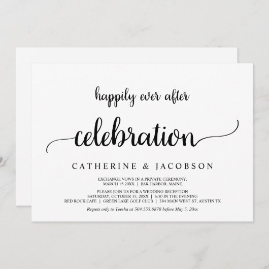 Vluchten, Happily Ever After-feest, Rustiek Kaart (Voorkant / Achterkant)